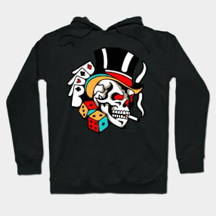 Skull gamble playing cards Hoodie